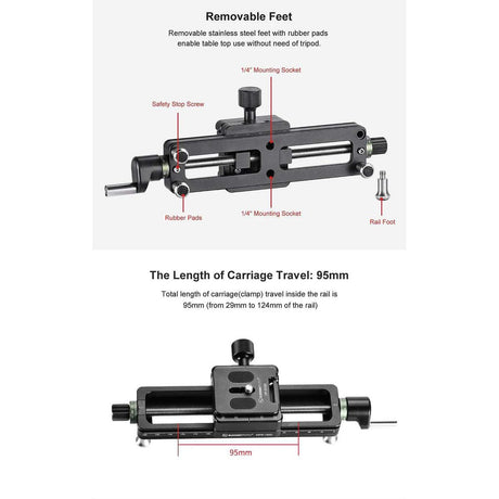 Sunwayfoto Macro Tripod Carbon + Ball Head EN Macro Rail (T16-Macro-Kit) - image 5 of 5