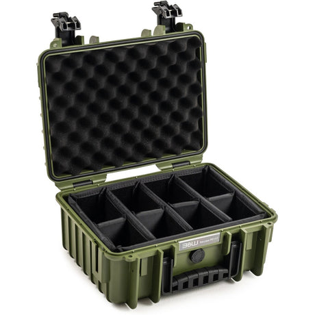 B&W Bw.case PP.117; Case Type 3000; Divider; Bronze Green
