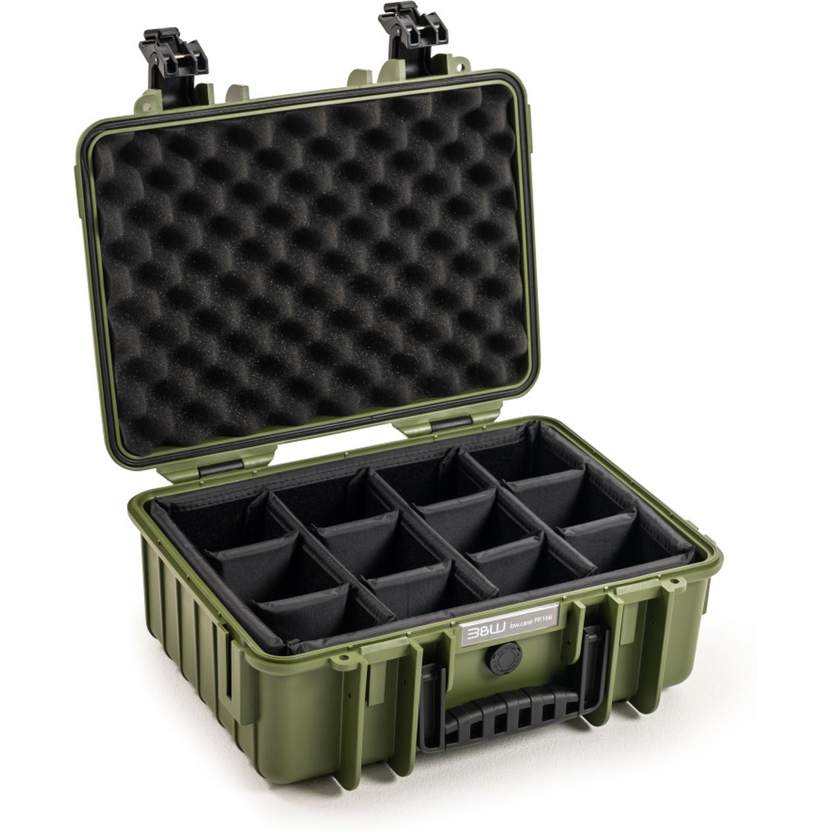 B&W Bw.case PP.166; Case Type 4000; Divider; Bronze Green