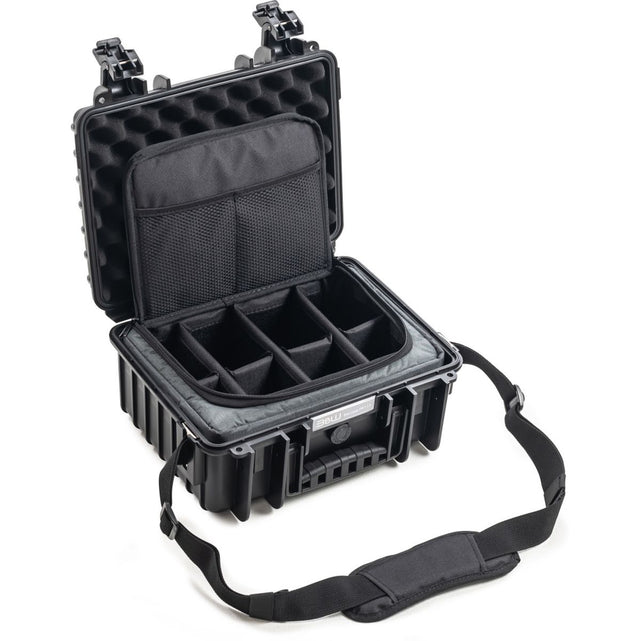 B&W Case Type 3000 w/ Bw.bag TEX.117.RPD (Photo Bag); Black