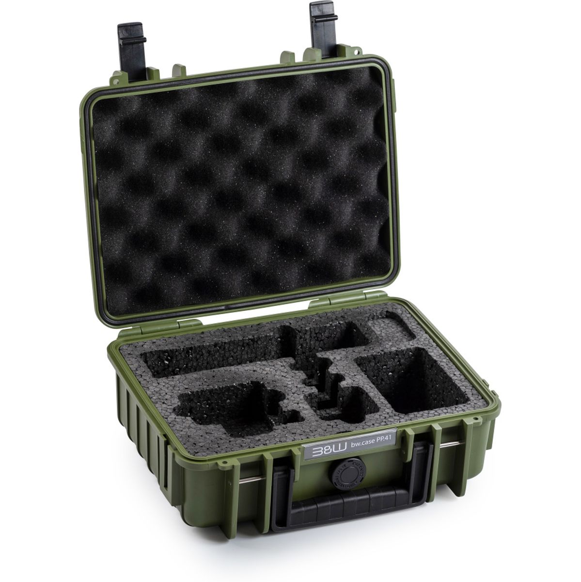 B&W Case Type 1000; Foam Insert For 1X GoPro HERO 9 - 13; Bronze Green