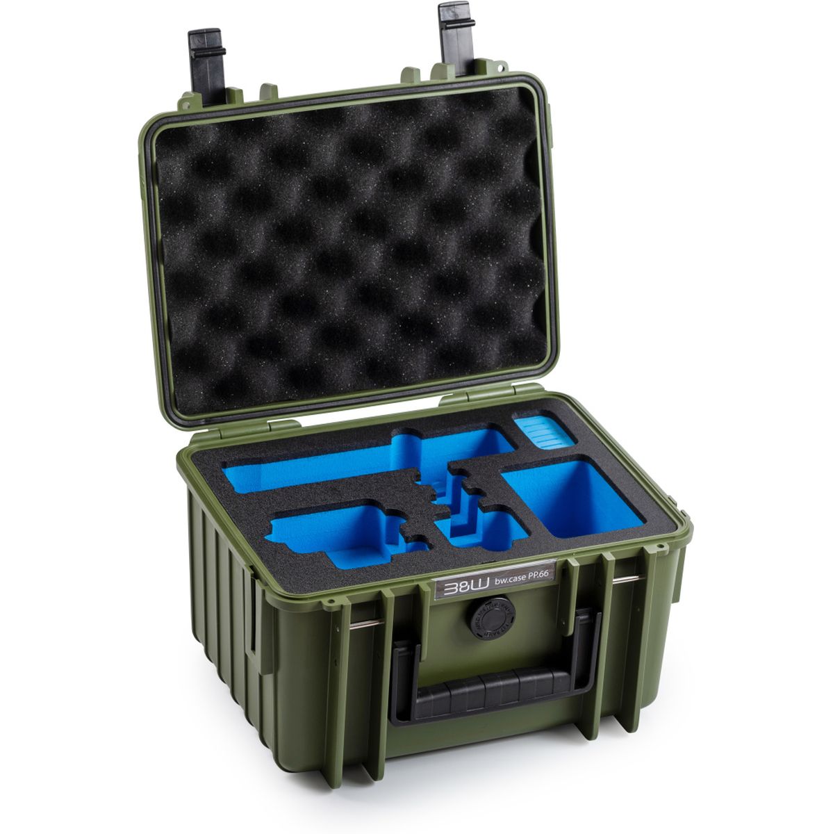 B&W Case Type 2000; Foam Insert For 1X GoPro HERO 9 - 13; Bronze Green