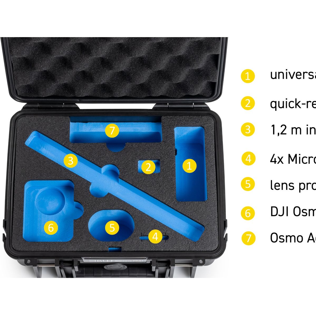 B&W Case Type 1000; Foam Insert For DJI Osmo 360 Adventure Combo; Bronze Green - image 4 of 4