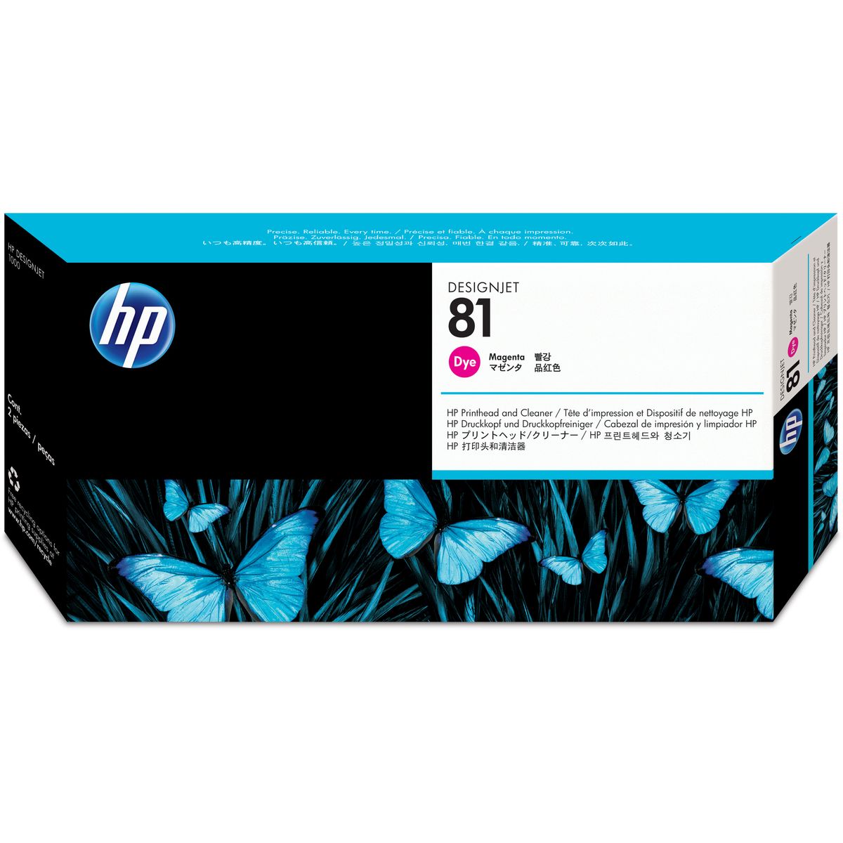 HP 81 Print Head w/ Cleaner Magenta SC Dye C4952A