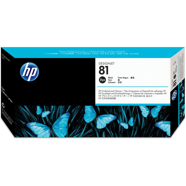 HP 81 Print Head w/ Cleaner Black SC Dye C4950A