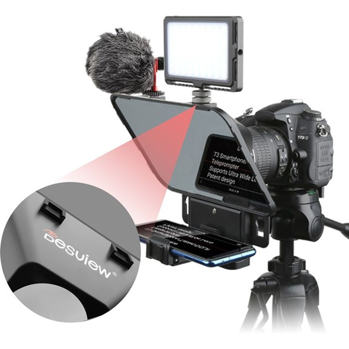 DESVIEW Teleprompter (Autocue) For Smartphone/Tablets