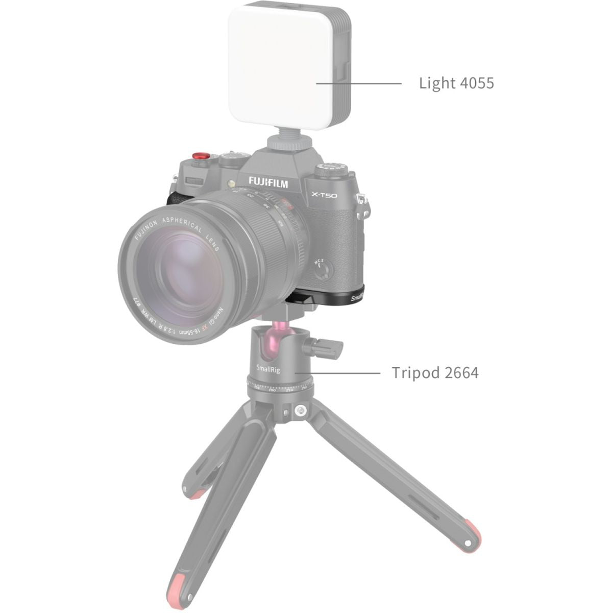 SmallRig 4783B L-Shape Mount Plate w/ Silicone Handle For Fujifilm X-T50 (Black) - image 2 of 5