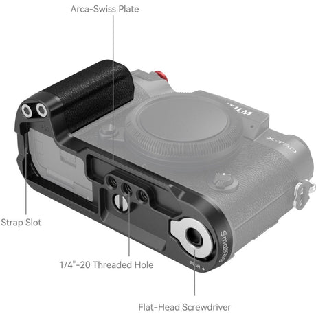 SmallRig 4783B L-Shape Mount Plate w/ Silicone Handle For Fujifilm X-T50 (Black) - image 5 of 5