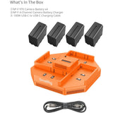 SmallRig 4834 NP-F970 4-Channel Camera Battery Charger & 4-BATTERY Kit
