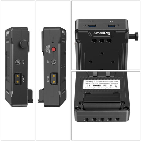 SmallRig 3498B V Mount Battery Adapter Plate (Basic Version) w/ Dual Rod Clamp - image 5 of 5