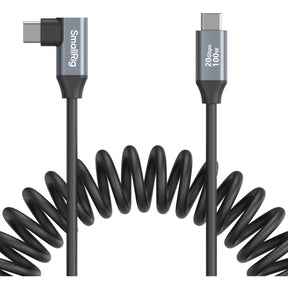 SmallRig 4792 USB-C (Straight) To USB-C (Angled) Coiled Data Cable