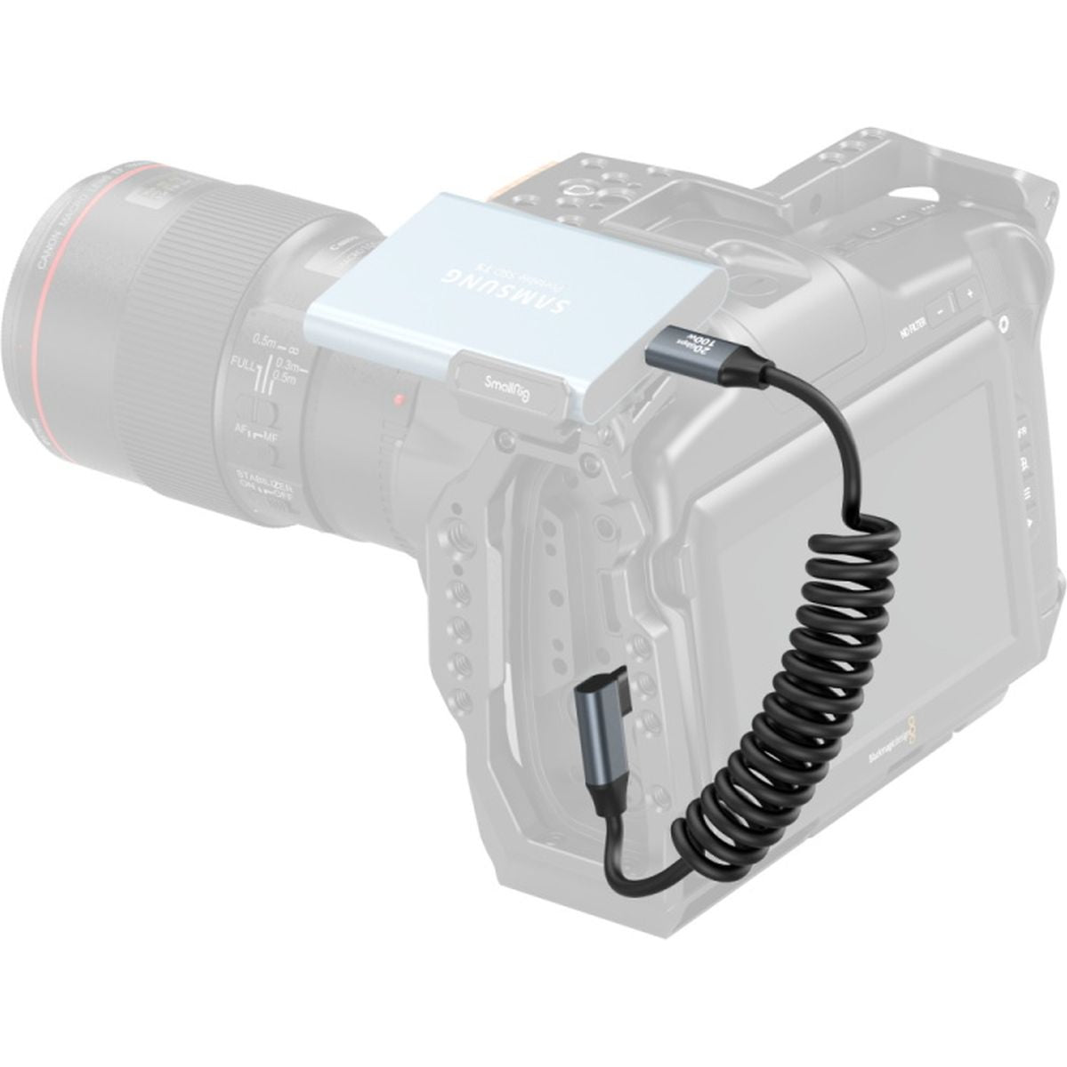 SmallRig 4792 USB-C (Straight) To USB-C (Angled) Coiled Data Cable - image 5 of 5