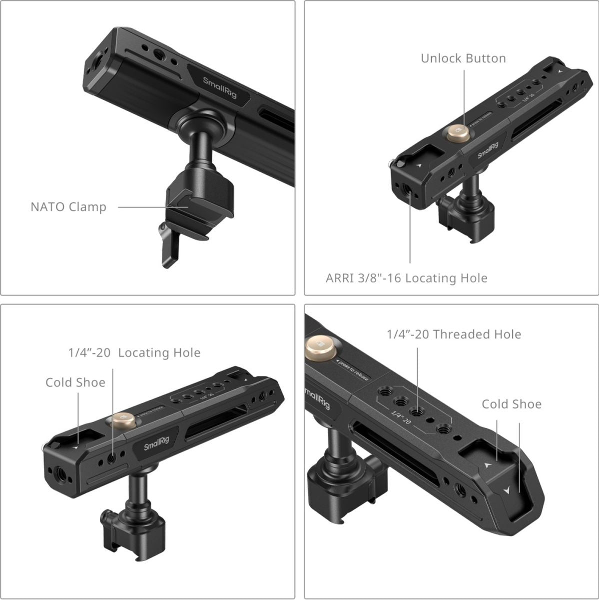 SmallRig 4152 Rotating Top Handle w/ Nato Clamp - image 4 of 5