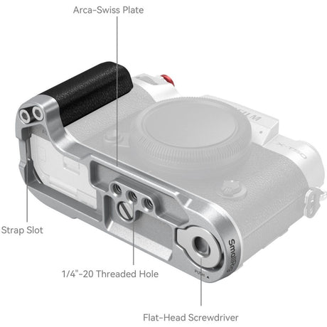 SmallRig 4713C L-Shape Mount Plate w Handle For Fujifilm X-T50 (Silicone/Silver) - image 4 of 5