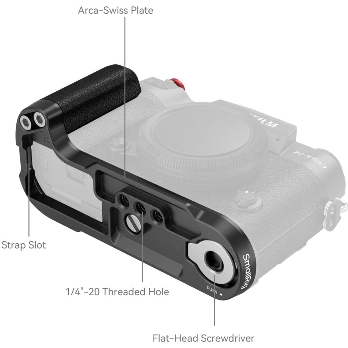 SmallRig 4783C L-Shape Grip For Fujifilm X-T50 (Silicone/Black) - image 4 of 5