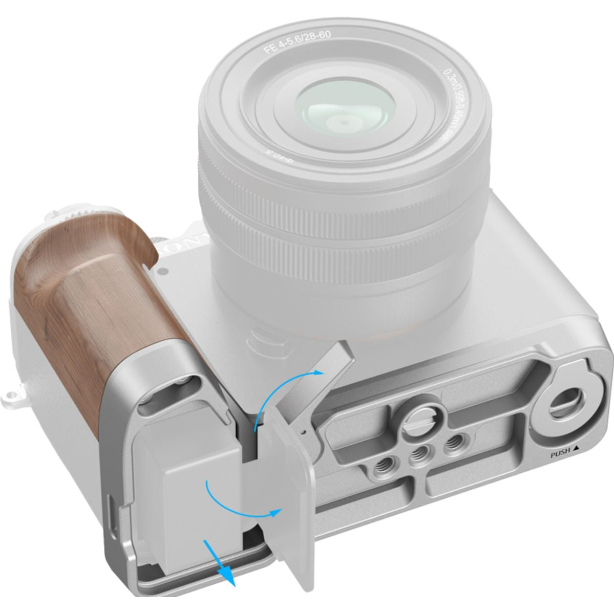 SmallRig 4796B L-Shape Mount Plate w/ Wooden Handle For Sony Alpha 7C II / 7CR - image 3 of 3