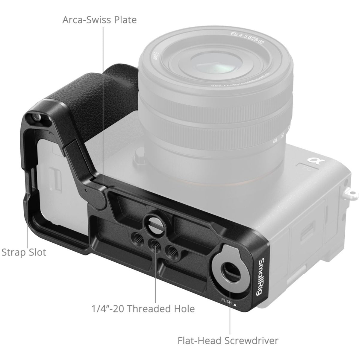 SmallRig 4797B L-Shape Mount Plate w/ Silicone Handle For Sony Alpha 7C II / 7CR - image 3 of 5