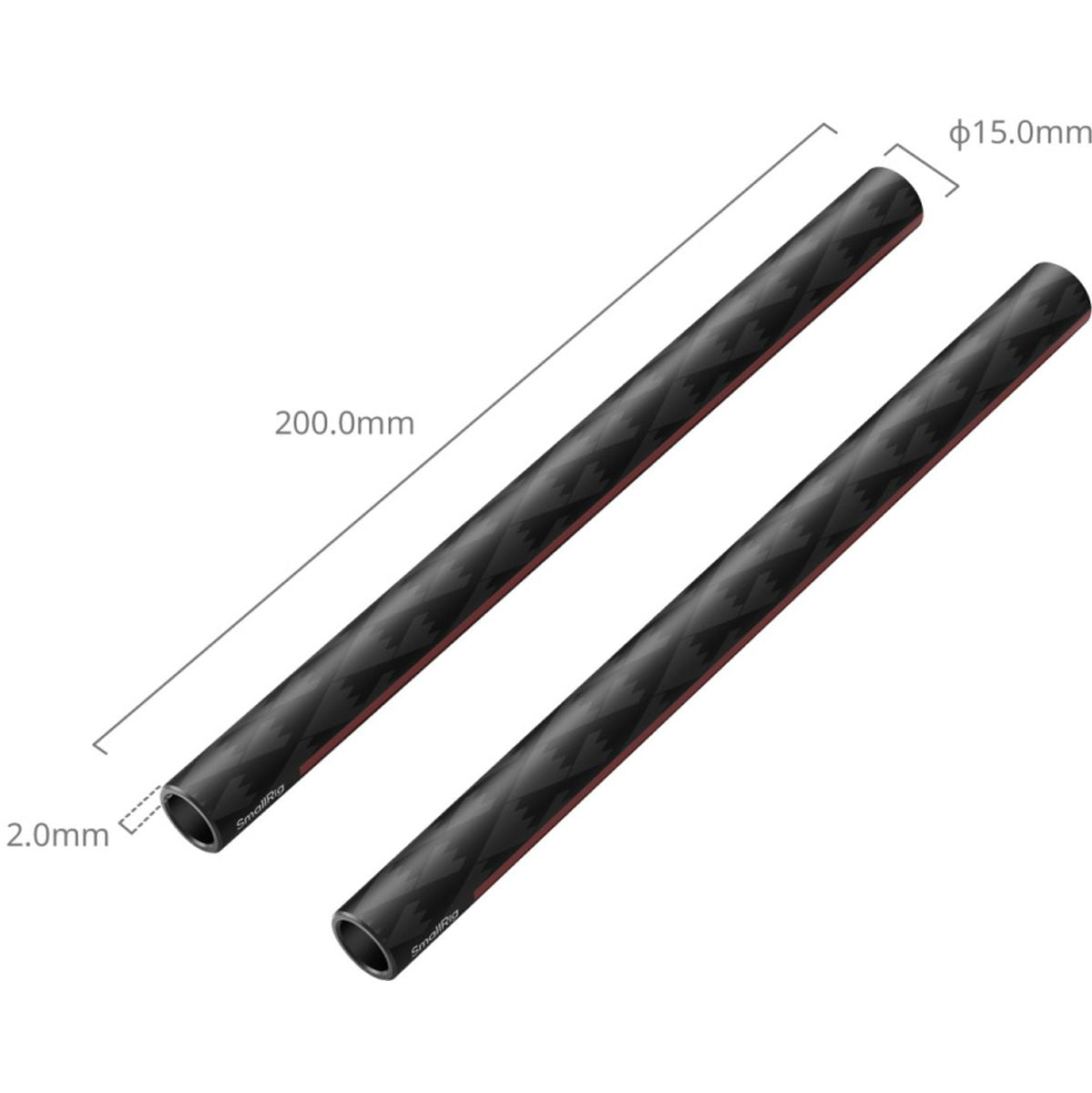 SmallRig 5211 15mm Carbon Fiber Rods (Pair 8)