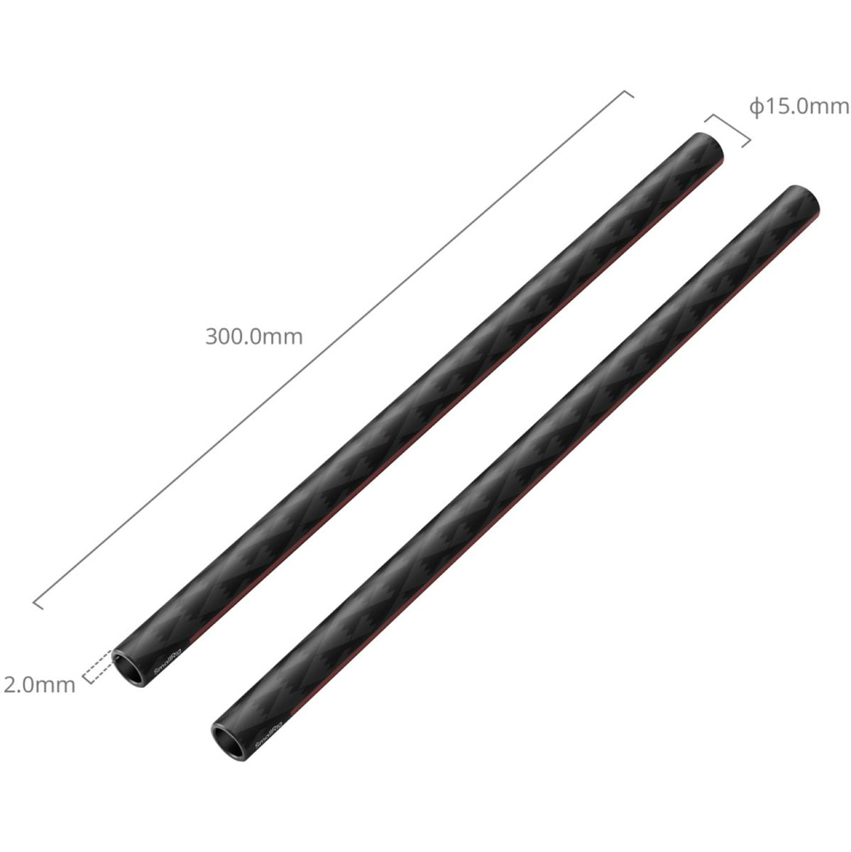 SmallRig 5212 15mm Carbon Fiber Rods (Pair 12)