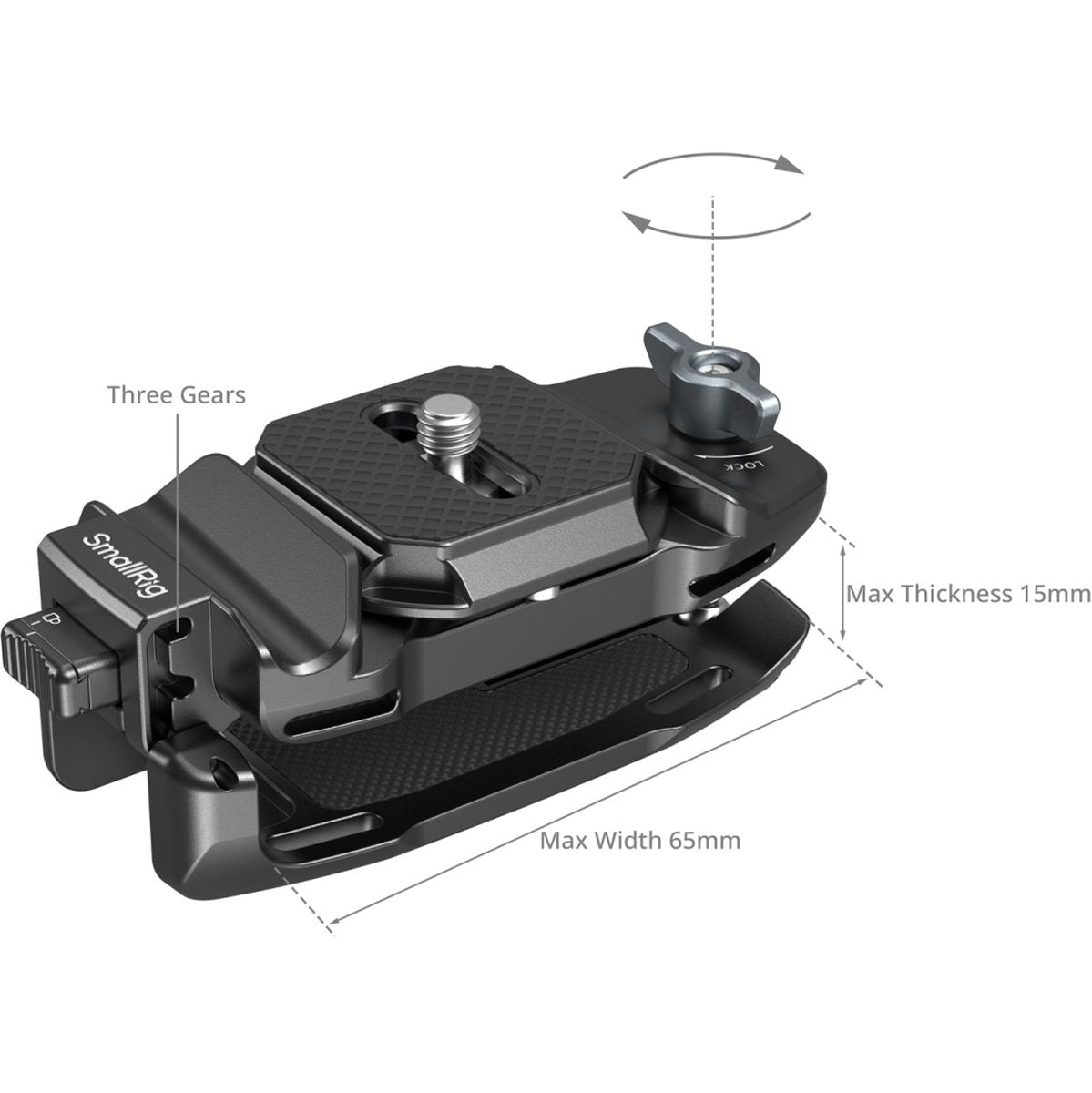 SmallRig 5053 Camera Clip w/ Quick Release Mount Plate Kit - image 3 of 5