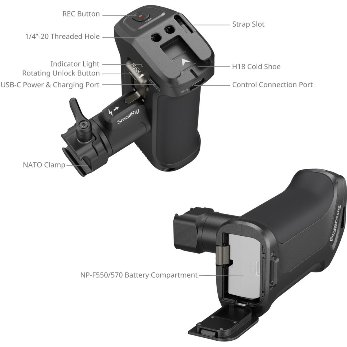 SmallRig 5235 Rotating Side Handle For Canon/Blackmagic Design Cameras - image 3 of 5