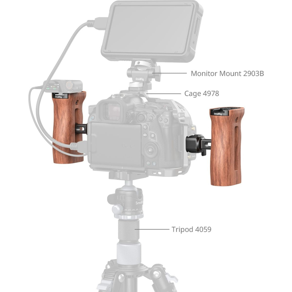 SmallRig 2187C Wooden Side Handle w/ Nato Clamp - image 2 of 5