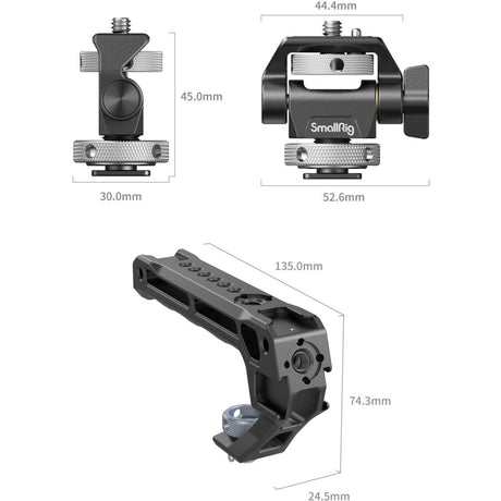 SmallRig 5322 Top Handle w/ Monitor Support Kit (Compatible w/ Cold Shoe) - image 3 of 5