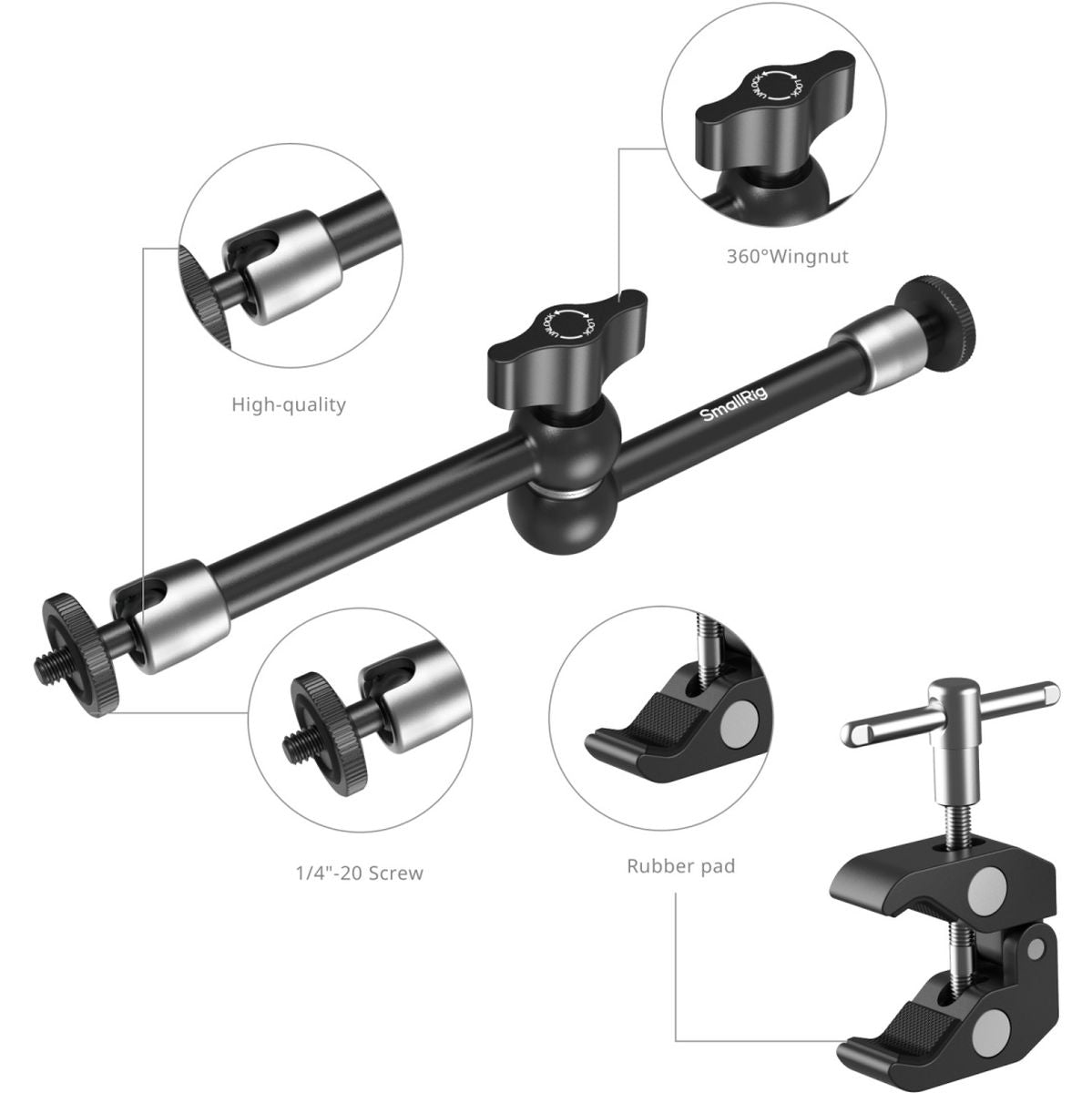 SmallRig 5326 Crab-Shaped Clamp For Phones (9.8)