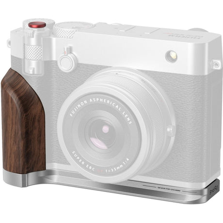SmallRig 5265 L-Shape Mount Plate w/ Wooden Handle For Fujifilm GFX100RF Silver