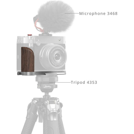 SmallRig 5265 L-Shape Mount Plate w/ Wooden Handle For Fujifilm GFX100RF Silver - image 2 of 5