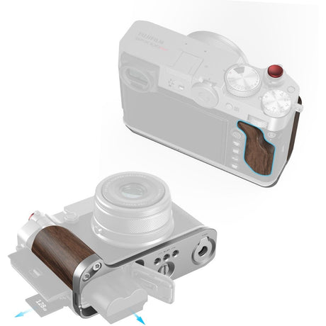 SmallRig 5265 L-Shape Mount Plate w/ Wooden Handle For Fujifilm GFX100RF Silver - image 4 of 5