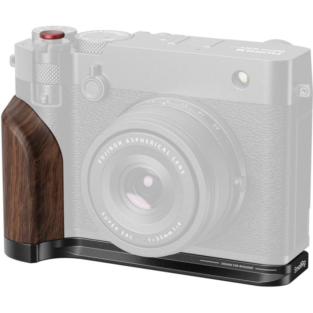 SmallRig 5266 L-Shape Mount Plate w/ Wooden Handle For Fujifilm GFX100RF (Black)