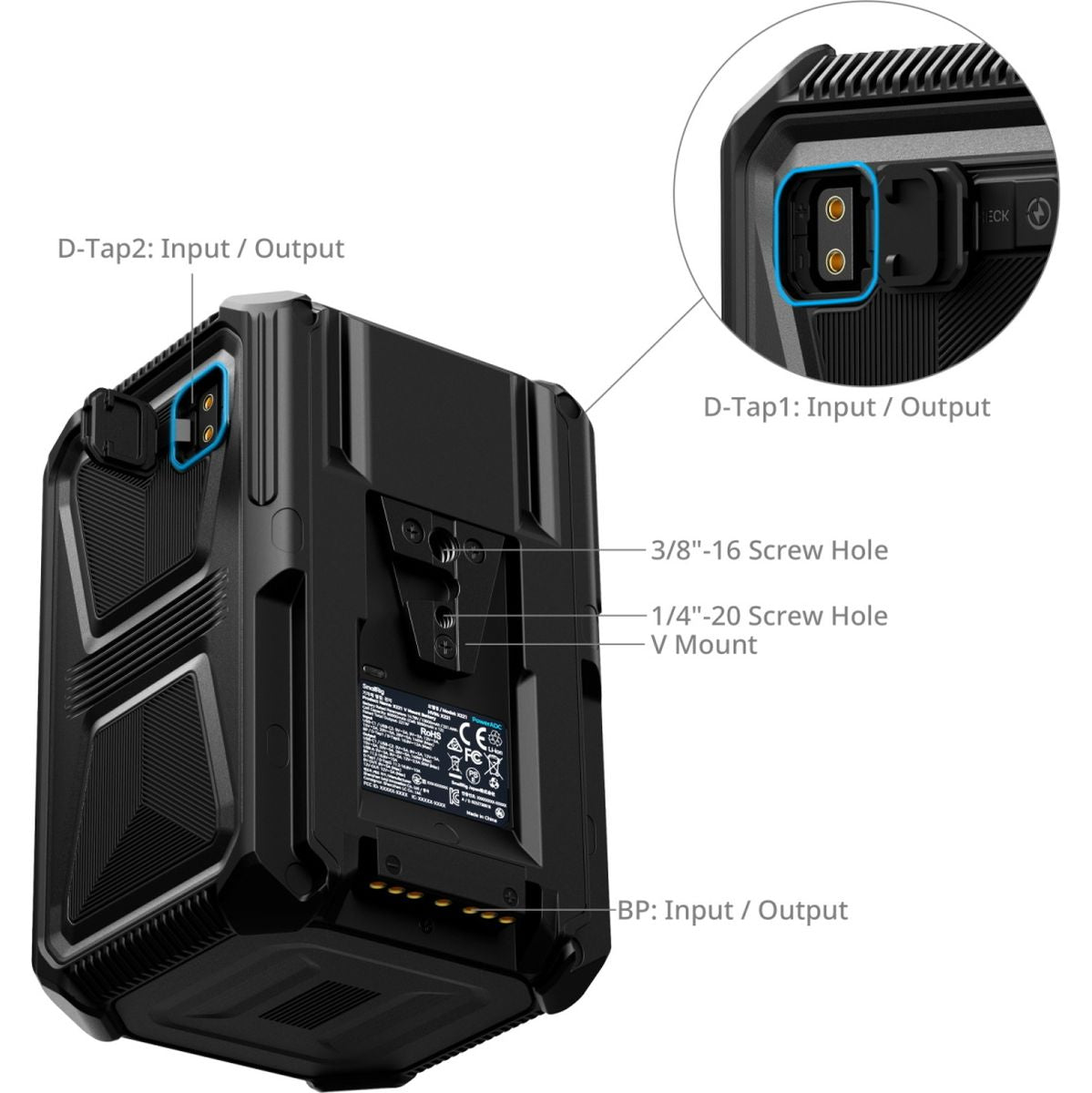 SmallRig 4985 X-Touch Smart Triple-Proof V Mount Battery X221