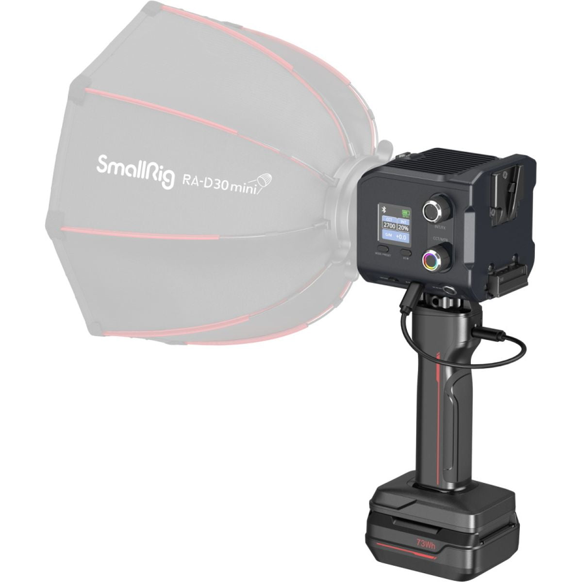 SmallRig 5383 RC 100C COB LED Video Light Kit (Ink Blue /w/ Battery Grip Handle) - image 2 of 5