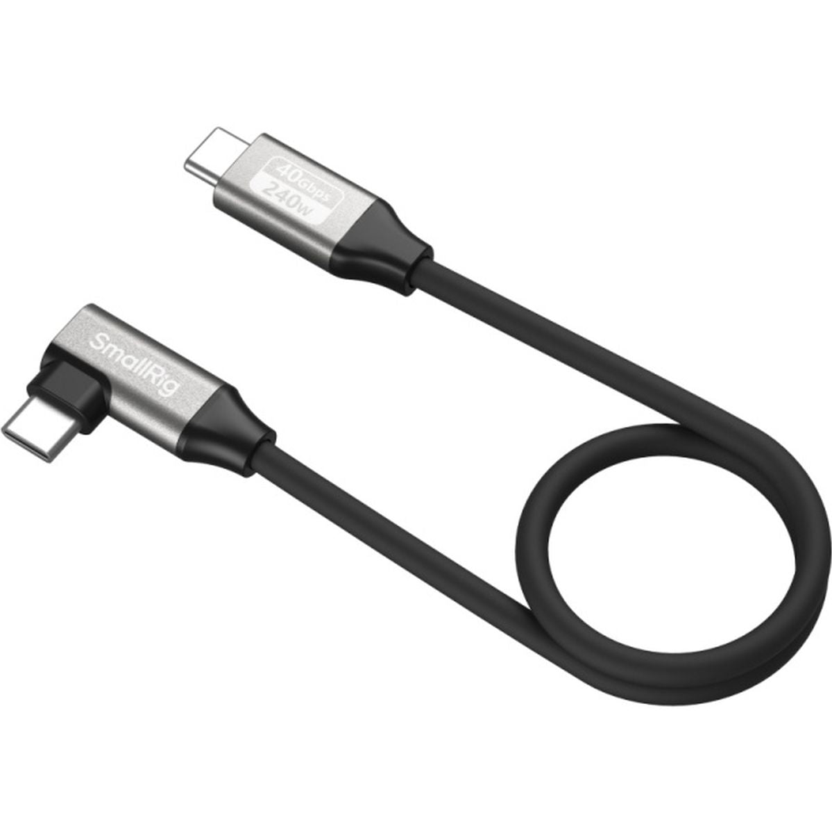 SmallRig 5075 USB-C Data Cable (Straight To Angled) 35cm - 40GBPS + 240W + 8K