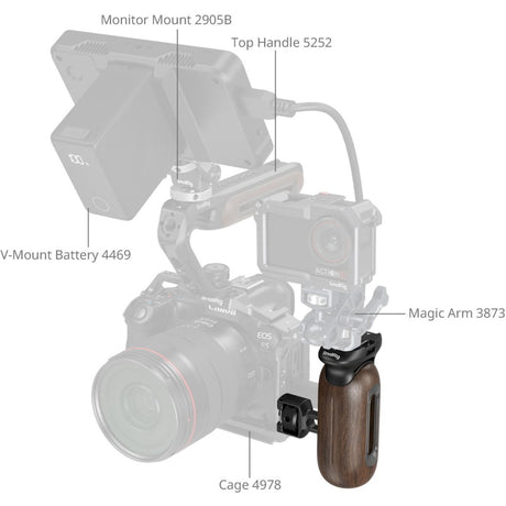 SmallRig 5238 Wooden Side Handle w/ 1/4-20 & 3/8''-16 ARRI Locating Screws - image 2 of 5