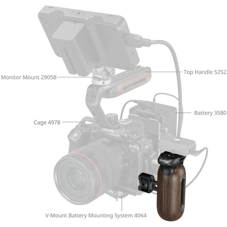 SmallRig 5238 Wooden Side Handle w/ 1/4-20 & 3/8''-16 ARRI Locating Screws - image 4 of 5