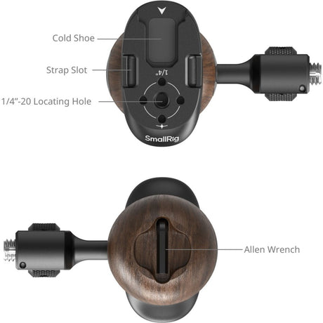SmallRig 5238 Wooden Side Handle w/ 1/4-20 & 3/8''-16 ARRI Locating Screws - image 5 of 5