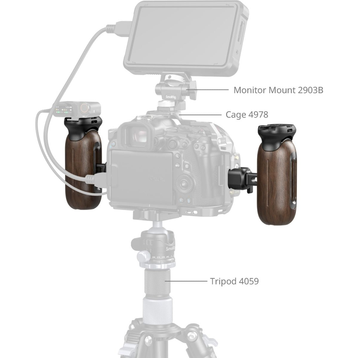 SmallRig 5239 Wooden Side Handle w/ Nato Clamp - image 3 of 5