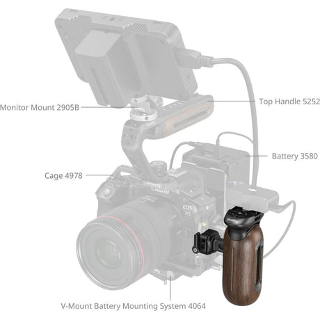 SmallRig 5239 Wooden Side Handle w/ Nato Clamp - image 4 of 5