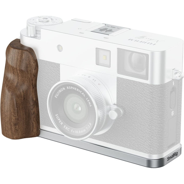 SmallRig 5223 L-Shaped Mount Plate w/ Wooden Handle For Fujifilm X Half (Silver)