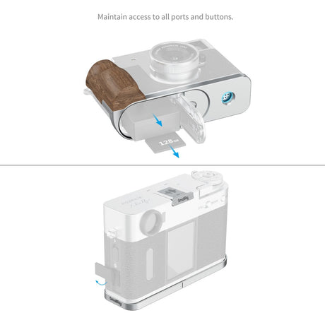 SmallRig 5223 L-Shaped Mount Plate w/ Wooden Handle For Fujifilm X Half (Silver) - image 2 of 3