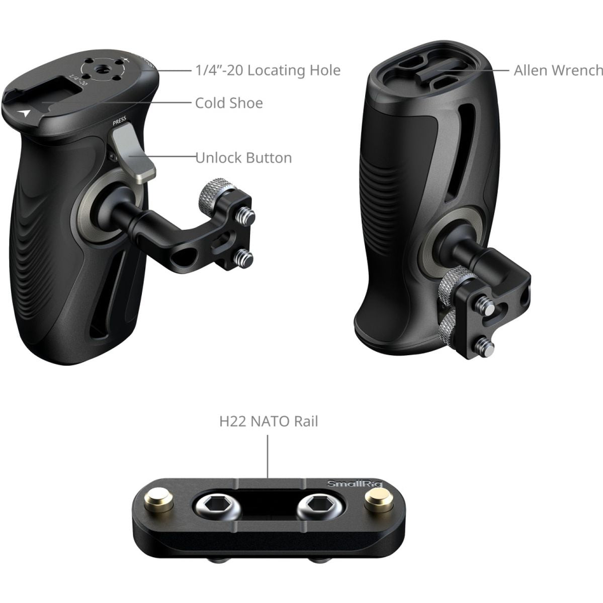 SmallRig 5194 Rotating Side Handle w/ 1/4-20 Screws - image 4 of 5