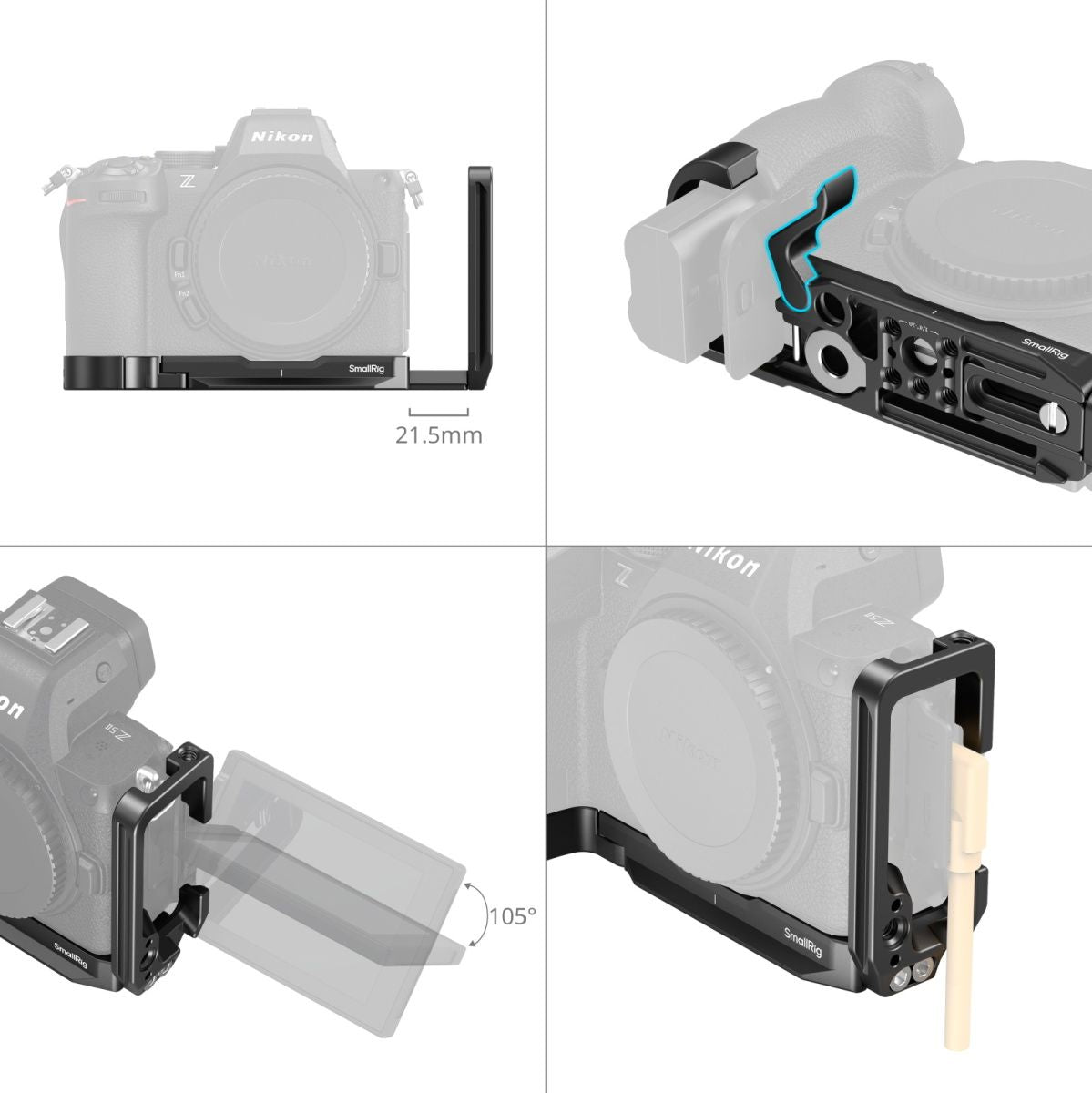 SmallRig 5256 L-Shaped Mount Plate For Nikon Z5II