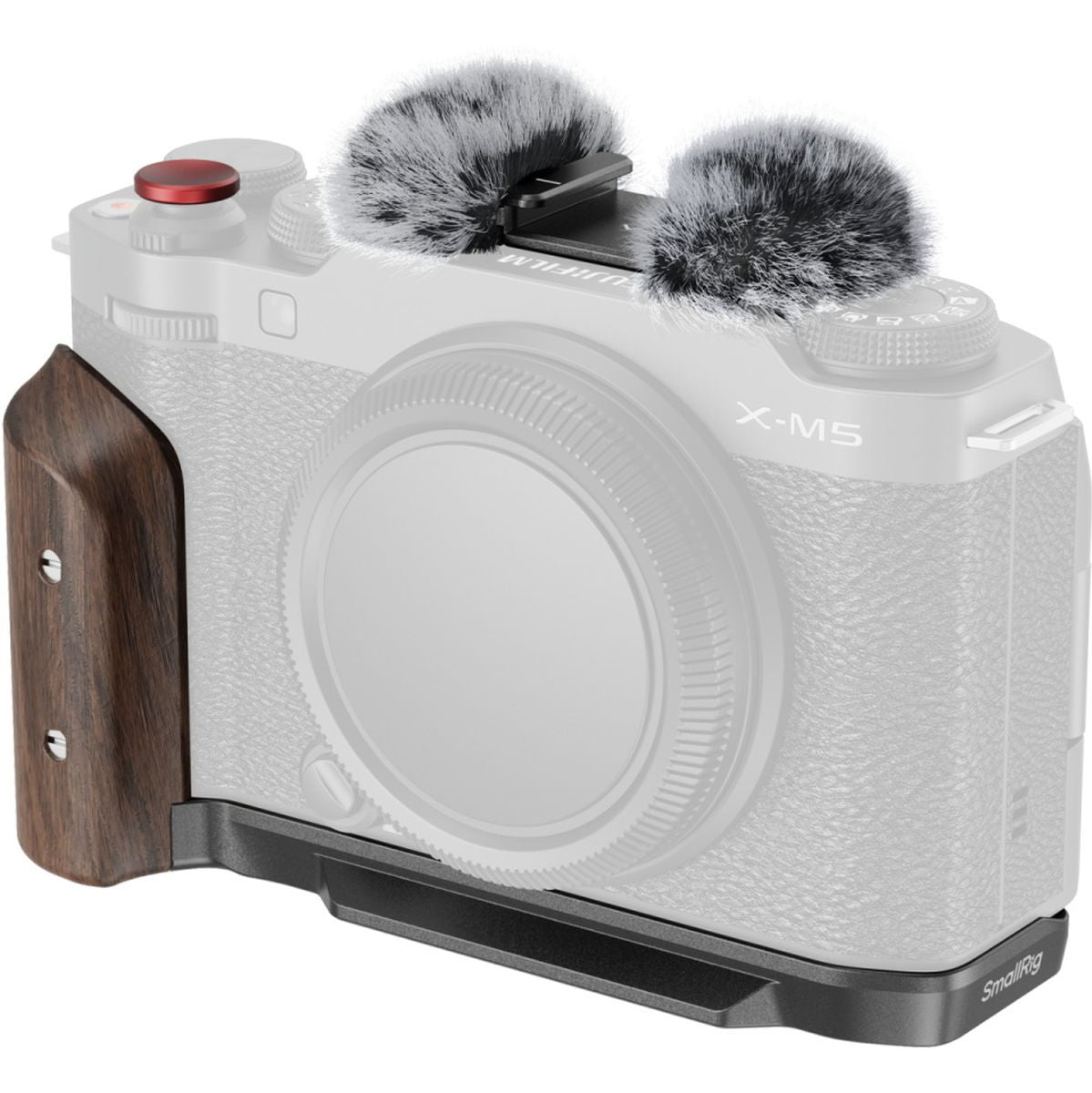 SmallRig 5260 L-Shape Mount Plate w/ Wooden Handle For Fujifilm X-M5 (Black)