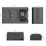 SmallRig 5409 Camera Battery X2 And Charger Kit For Canon LP-E6P