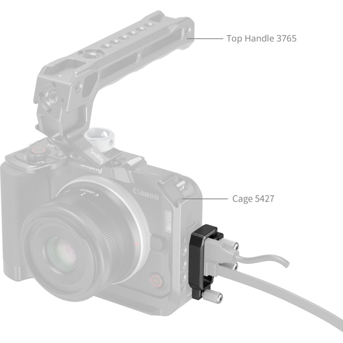SmallRig 5534 HDMI & USB-C Cable Clamp For Canon EOS R50 V Cage