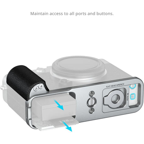 SmallRig 5447 L-Shaped Mount Plate w/ Silicone Handle For Fujifilm X-E5 (Silver) - image 3 of 5