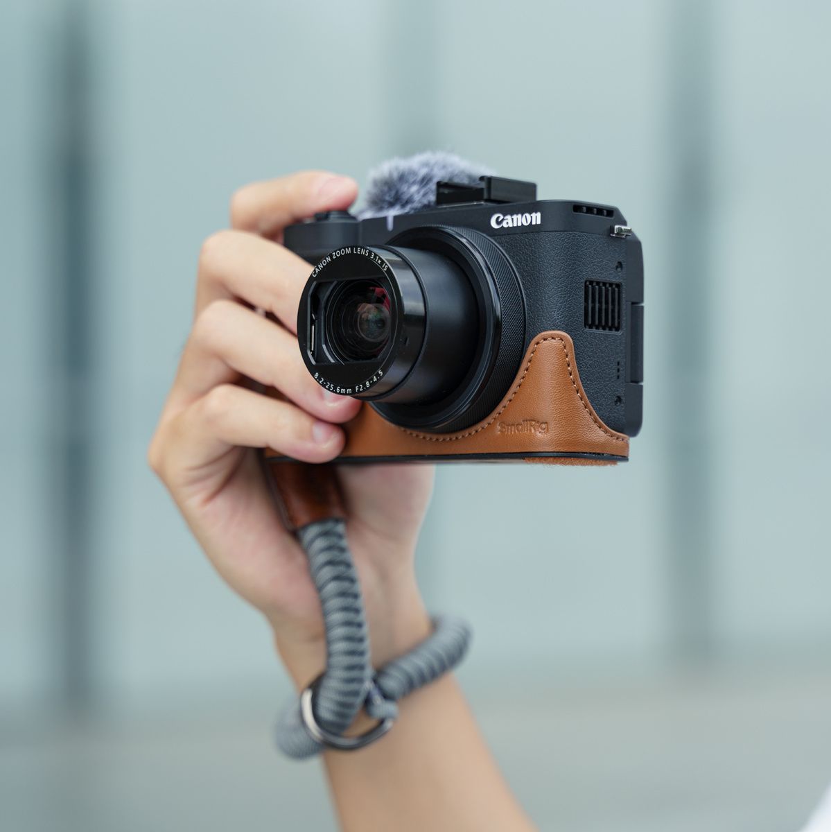 SmallRig 5385 Leather Case Kit For Canon PowerShot V1 (Brown)