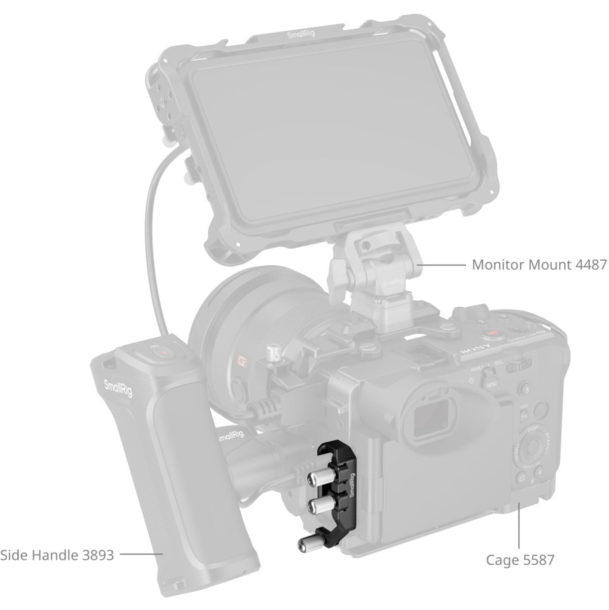 SmallRig 5592 USB-C & Multi Cable Clamp For Cages For Sony FX2